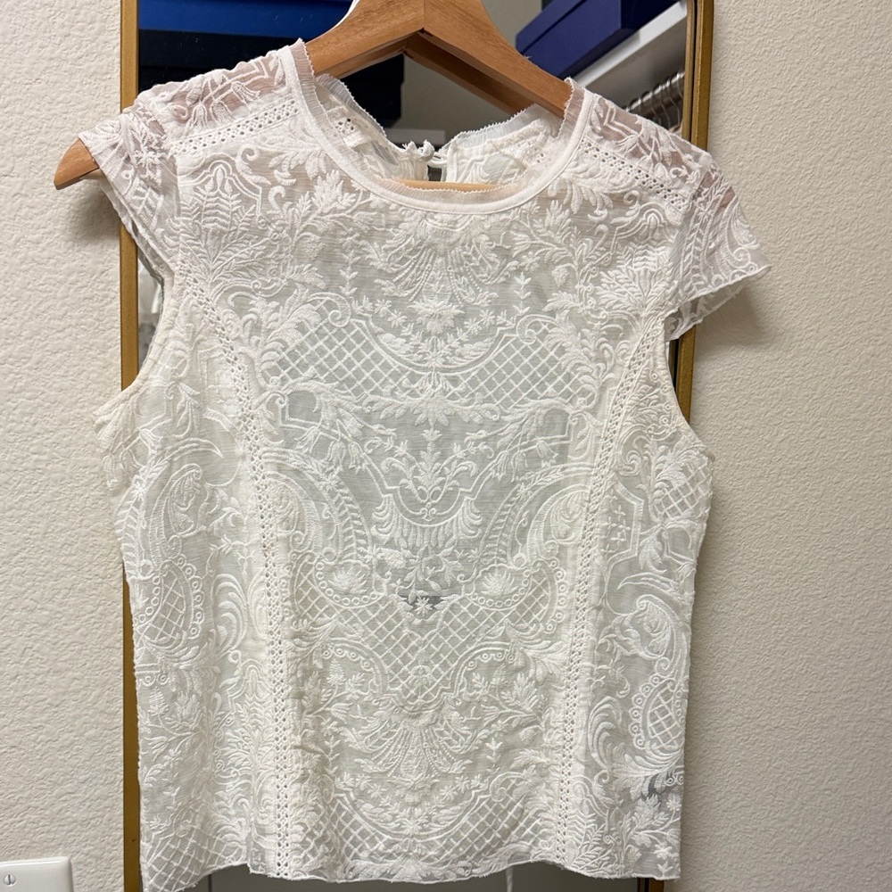 Dolce Vita Cream Lace Blouse